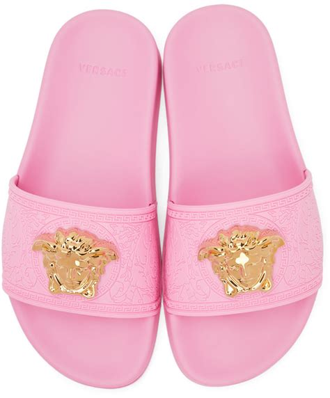 versace pink slides girls